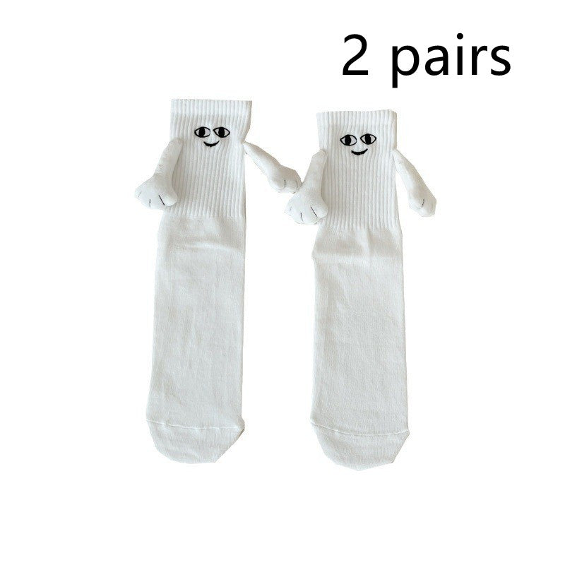 Magnetic Suction Hand in Hand Couple Socks Cartoon Lovely Breathable Comfortable Socks for Women Holding Hands Sock
