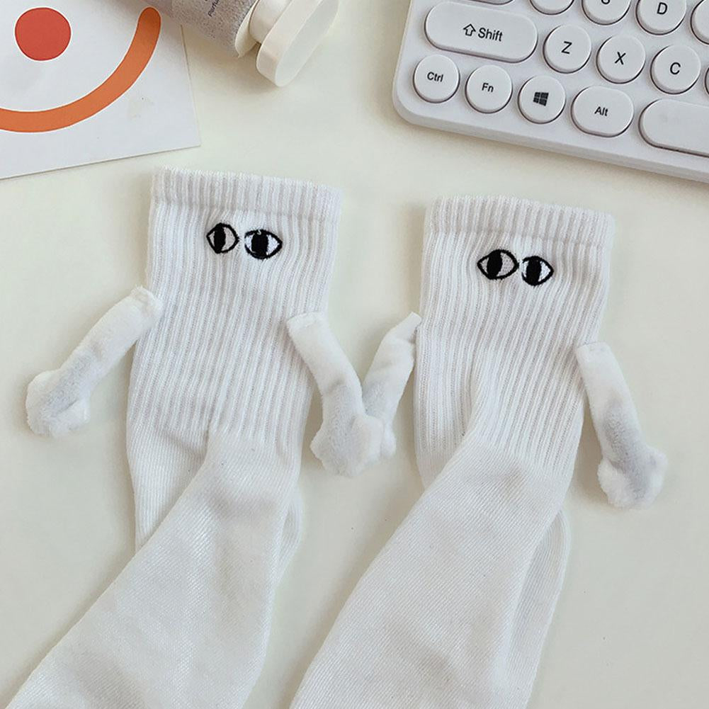 Magnetic Suction Hand in Hand Couple Socks Cartoon Lovely Breathable Comfortable Socks for Women Holding Hands Sock