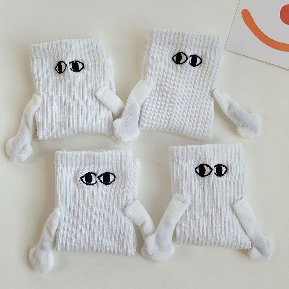 Magnetic Suction Hand in Hand Couple Socks Cartoon Lovely Breathable Comfortable Socks for Women Holding Hands Sock