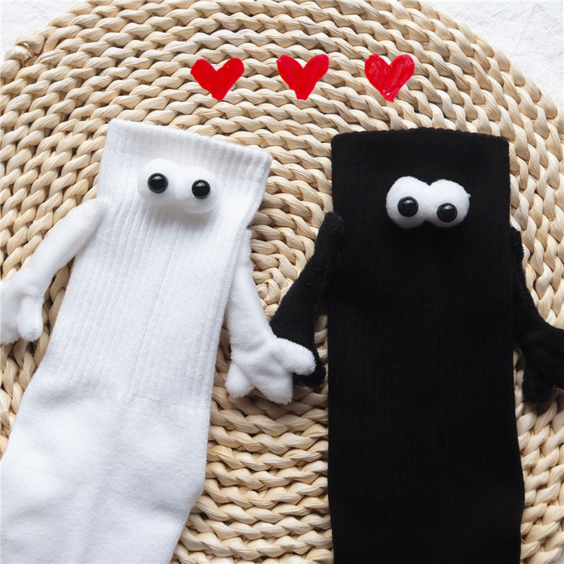 Magnetic Suction Hand in Hand Couple Socks Cartoon Lovely Breathable Comfortable Socks for Women Holding Hands Sock