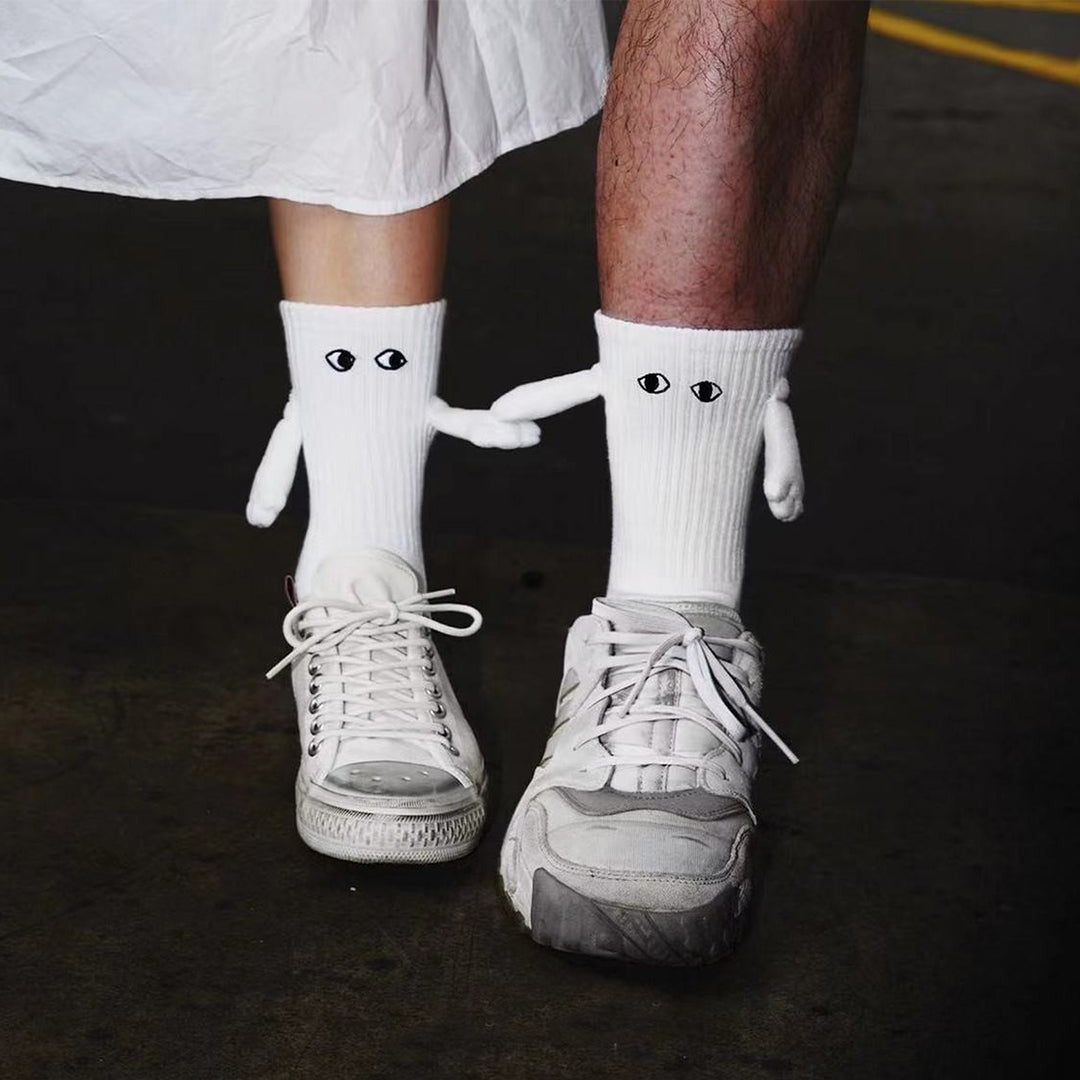 Magnetic Suction Hand in Hand Couple Socks Cartoon Lovely Breathable Comfortable Socks for Women Holding Hands Sock