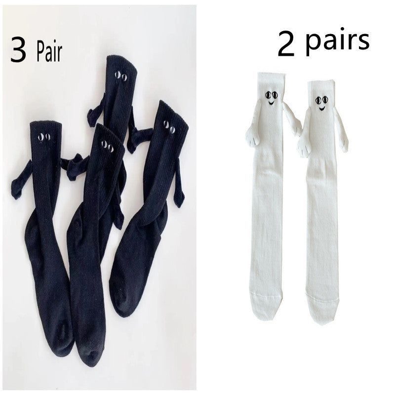 Magnetic Suction Hand in Hand Couple Socks Cartoon Lovely Breathable Comfortable Socks for Women Holding Hands Sock