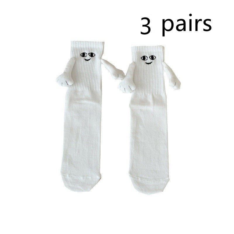 Magnetic Suction Hand in Hand Couple Socks Cartoon Lovely Breathable Comfortable Socks for Women Holding Hands Sock