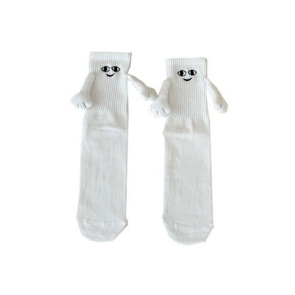 Magnetic Suction Hand in Hand Couple Socks Cartoon Lovely Breathable Comfortable Socks for Women Holding Hands Sock