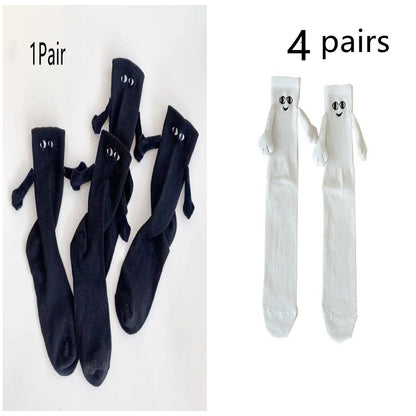 Magnetic Suction Hand in Hand Couple Socks Cartoon Lovely Breathable Comfortable Socks for Women Holding Hands Sock