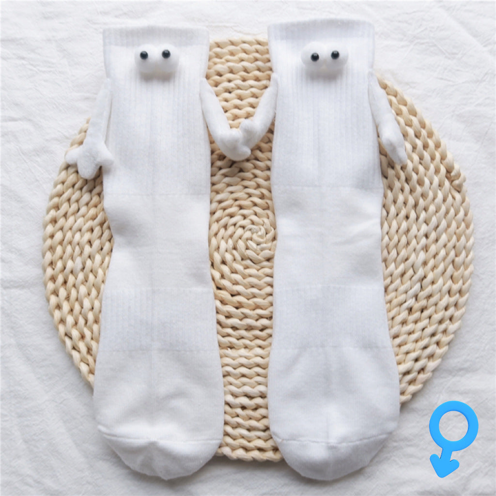 Magnetic Suction Hand in Hand Couple Socks Cartoon Lovely Breathable Comfortable Socks for Women Holding Hands Sock