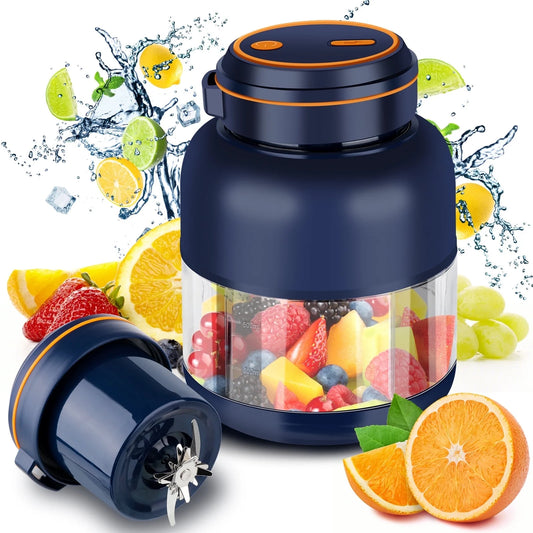 Electric Juicer Cup Portable Mixer Juice Extractor Sport Water Bottle-Blue
