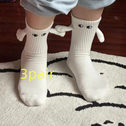 Magnetic Suction Hand in Hand Couple Socks Cartoon Lovely Breathable Comfortable Socks for Women Holding Hands Sock