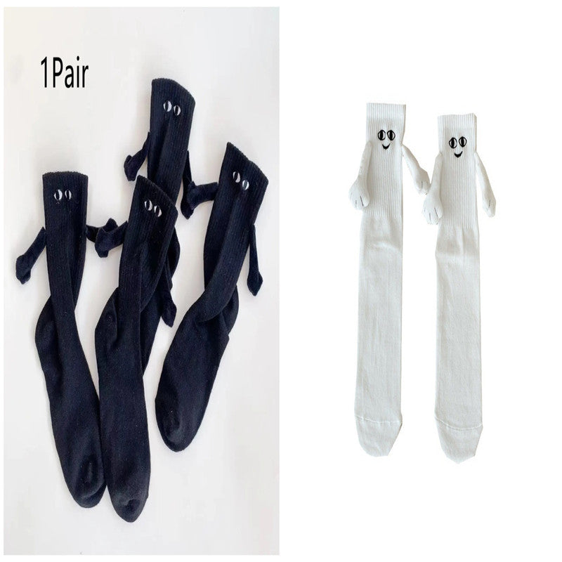 Magnetic Suction Hand in Hand Couple Socks Cartoon Lovely Breathable Comfortable Socks for Women Holding Hands Sock