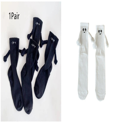 Magnetic Suction Hand in Hand Couple Socks Cartoon Lovely Breathable Comfortable Socks for Women Holding Hands Sock