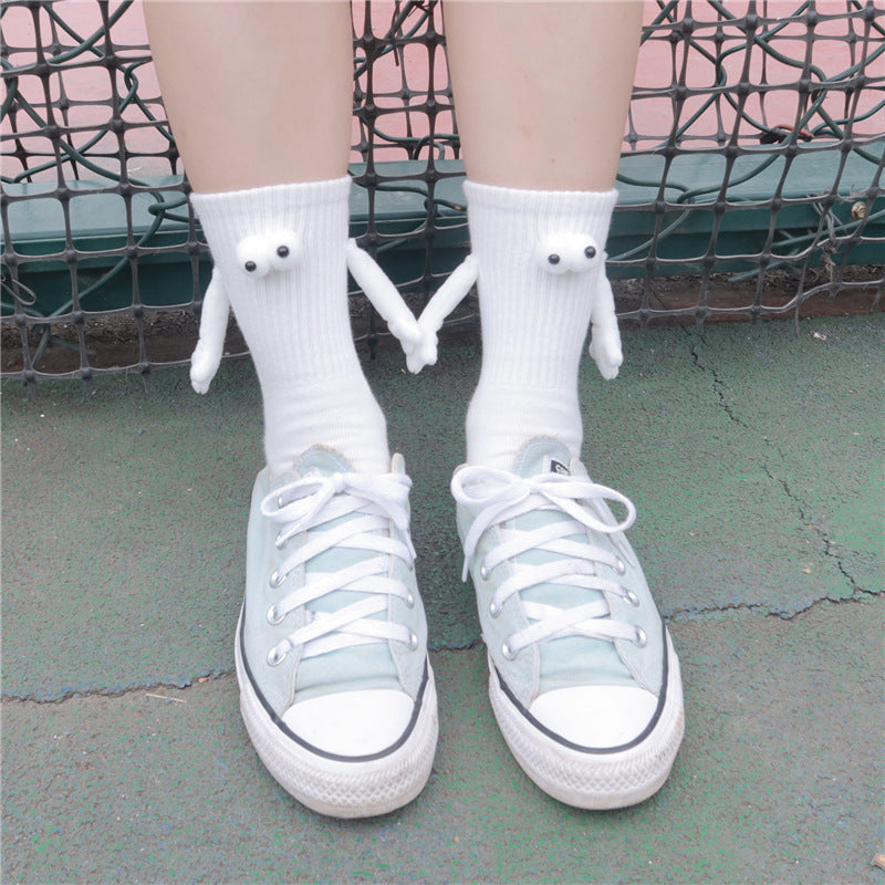 Magnetic Suction Hand in Hand Couple Socks Cartoon Lovely Breathable Comfortable Socks for Women Holding Hands Sock