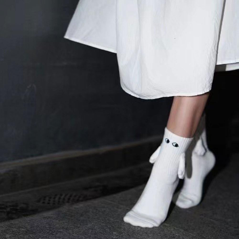 Magnetic Suction Hand in Hand Couple Socks Cartoon Lovely Breathable Comfortable Socks for Women Holding Hands Sock