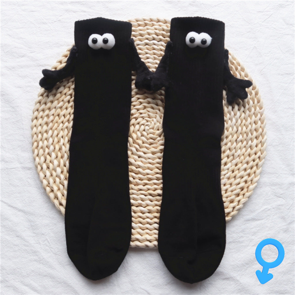 Magnetic Suction Hand in Hand Couple Socks Cartoon Lovely Breathable Comfortable Socks for Women Holding Hands Sock